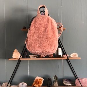 NWT Soft Furry Convertible Backpack/Crossbody!